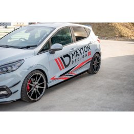 Накладки сплиттеры на пороги Вар2 на Ford Fiesta VIII ST